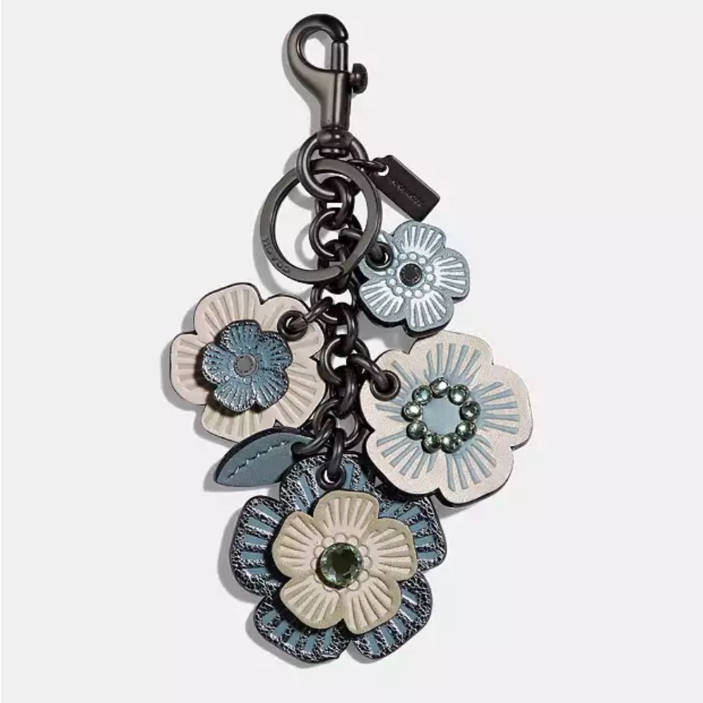 Coach Tea Rose bag charm